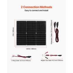 Aurinkopaneeli ylläpitolaturi 50W 12V MPPT-ohjain IP65