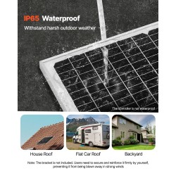 Aurinkopaneeli ylläpitolaturi 50W 12V MPPT-ohjain IP65