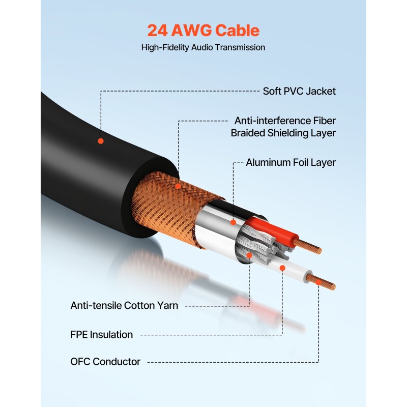 XLR-mikrofonikaapeli 30,48 m 3 napainen uros ja naaras 2 kpl musta