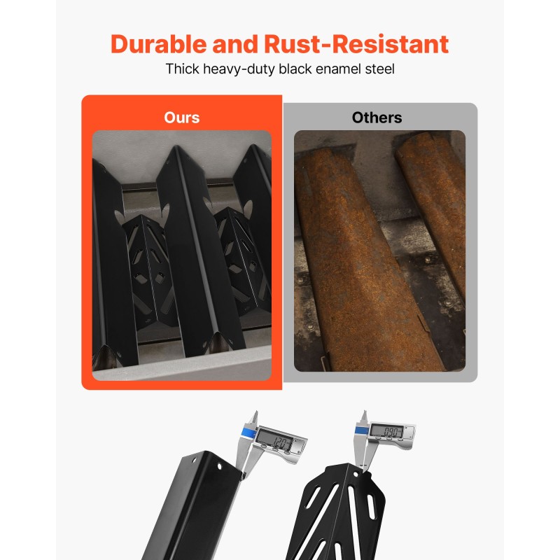 Posliiniemaloidusta teräksestä valmistetut flavorizer-tangot ja lämmönjakolevyt Weber Genesis II grilleihin