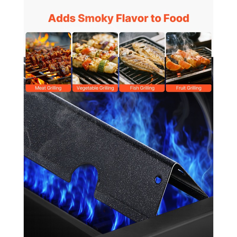 Flavorizer-tankosarja posliiniemaloitua terästä 44 cm 5 kpl Weber Genesis II 300 -yhteensopiva