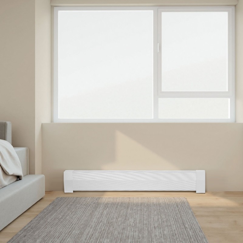 Patterinsuojuksen etupaneeli teräs 1222 mm valkoinen täysin avoin reikiöinti sähköpattereihin