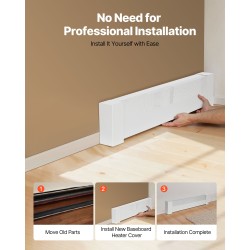 Jalkalistan lämmittimen etupaneeli Q235A-teräs 916 mm valkoinen puoliksi avoin reikäkuvio