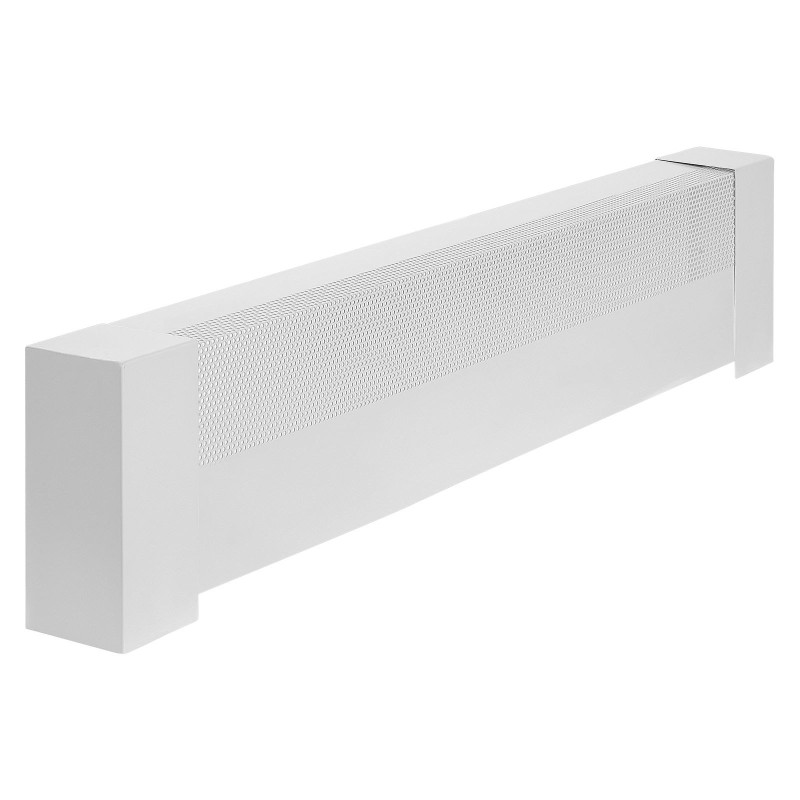 Jalkalistan lämmittimen etupaneeli Q235A-teräs 916 mm valkoinen puoliksi avoin reikäkuvio