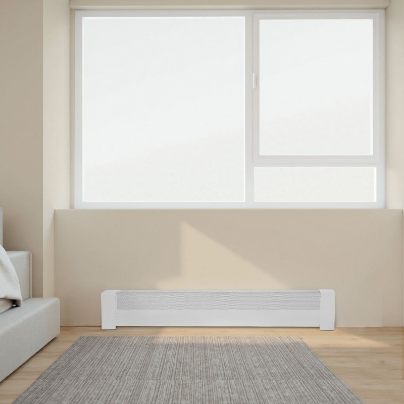 Patterinsuojus jalkalistalämmittimelle Q235A teräs 1221 mm valkoinen