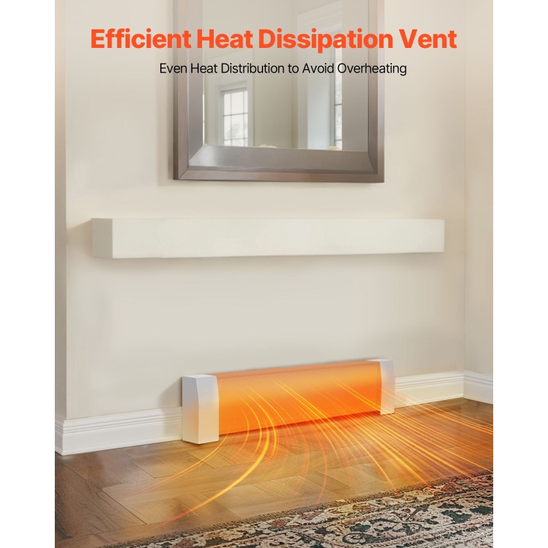 Teräksinen patterin etupaneelin suojus 917 mm valkoinen avoin ritilärakenne