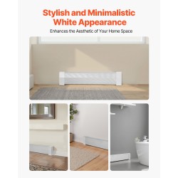 Teräksinen patterin etupaneelin suojus 917 mm valkoinen avoin ritilärakenne