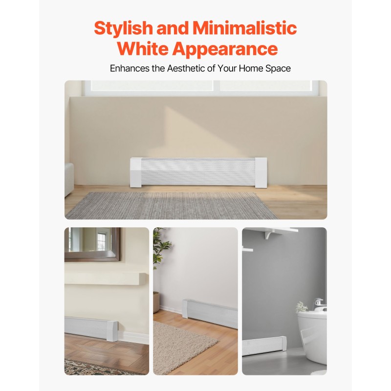 Teräksinen patterin etupaneelin suojus 917 mm valkoinen avoin ritilärakenne