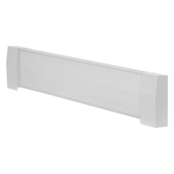 Teräksinen patterin etupaneelin suojus 917 mm valkoinen avoin ritilärakenne