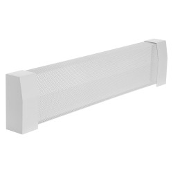 Teräksinen patterin etupaneelin suojus 917 mm valkoinen avoin ritilärakenne