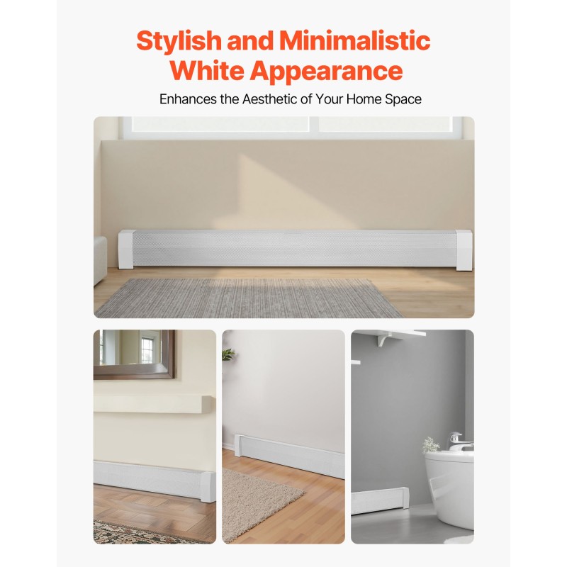 Jalkalistapatterin suojakansi teräs 1832 mm valkoinen täysin avoin reiitys