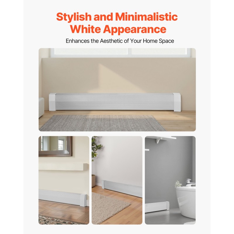 Jalkalistan lämmittimen suojus teräs jauhemaalattu 1527 mm valkoinen