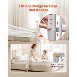 Kangasturvakaide teräsrunko 150 cm harmaa pystysuora nostomekanismi 5–27 cm patjalle