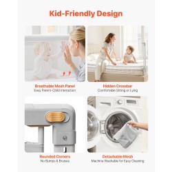 Kangasturvakaide teräsrunko 150 cm harmaa pystysuora nostomekanismi 5–27 cm patjalle