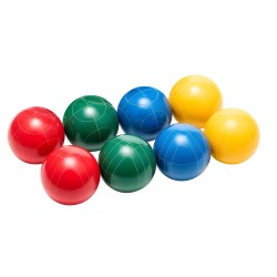 Bocce-pallot 100 mm polyesterihartsiset 8 kpl ja pallino kantolaukulla ulkokäyttöön