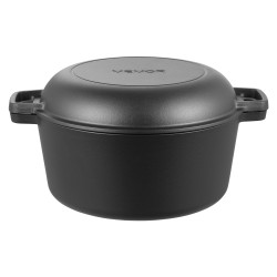 Valurautainen leipäpata 4,73 litraa kaksiosainen kannella esikäsitelty