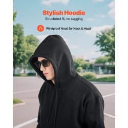 Huppari fleecesisävuorella polyesteri puuvilla sekoite koko M musta unisex