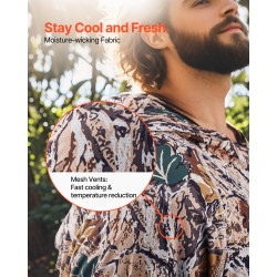 Maastohuppari nopeasti kuivuva verkkokangas polyesteri-elastaani XXL huppu pitkät hihat vaellukseen