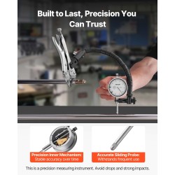 Mittakello sisähalkaisijan mittaukseen 0–25,4 mm 0,03 mm tarkkuus alumiinirunko 360 asteen varsi