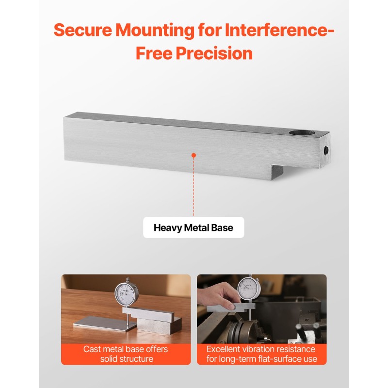 Mittakello metallijalustalla 0–25,4 mm 0,03 mm tarkkuus alumiinirunko ruostumaton mittatappi