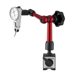 Kellomittari magneettijalustalla 0–0,76 mm 0,01 mm tarkkuus alumiinirunko ruostumaton mittatanko muovikotelo