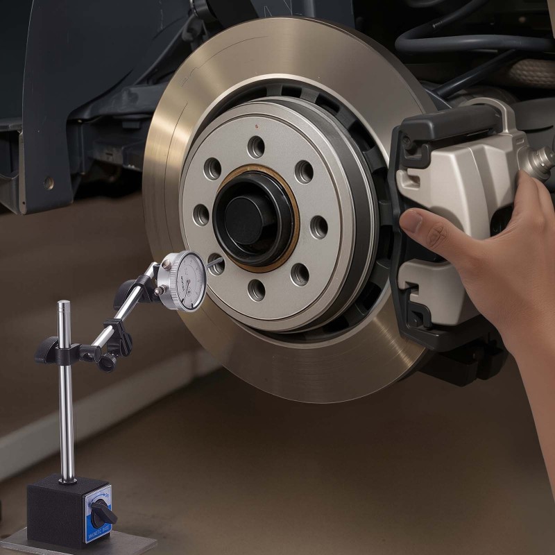 Mekaaninen mittakello alumiiniseosrunko 0–25,4 mm tarkkuus 0,03 mm kaksoistankoinen magneettijalusta