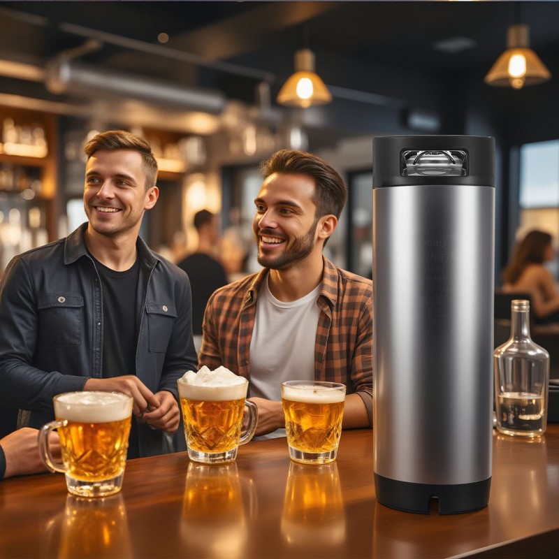 Kegit ruostumattomasta teräksestä 19 l 2 kpl pikaliittimillä kotioluelle