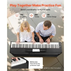 Digitaalinen piano 88 koskettimella täysin painotettu langaton MIDI-tuki