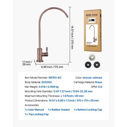 Juomavesihana ruostumaton teräs lyijytön messinkiventtiili kääntyvä juoksuputki antiikin pronssi
