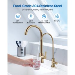 Juomavesihana 304 ruostumatonta terästä lyijytön messinkiventtiili harjattu kulta