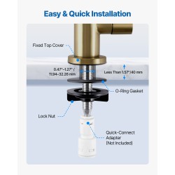 Juomavesihana 304 ruostumatonta terästä lyijytön messinkiventtiili harjattu kulta