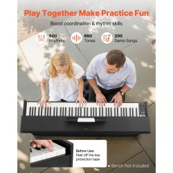 Digitaalipiano 88 täysin painotettua kosketinta 680 ääntä langaton yhteys MIDI-liitännät