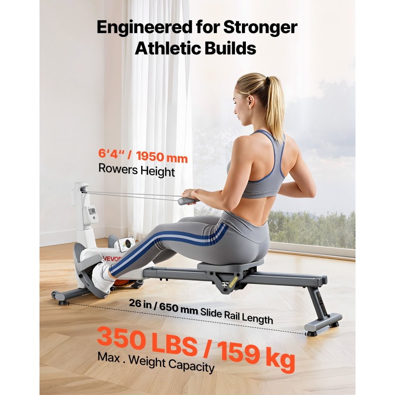 Magneettinen soutulaite kotikäyttöön 16-tasoinen valkoinen taittuva 158 kg kantava