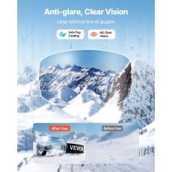 Kehyksettömät laskettelulasit TPU-rungolla sfäärisellä kaksoislinssillä kolmikerroksisella pehmusteella kypäräyhteensopivat