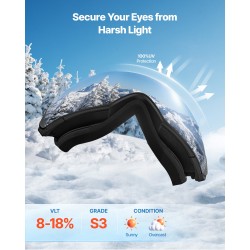 Laskettelulasit kehyksettömät sfäärinen kaksikaareva linssi häikäisynesto kolmikerroksinen pehmuste kypäräyhteensopivat hiihtoon