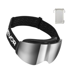 Laskettelulasit kehyksettömät sfäärinen kaksikaareva linssi häikäisynesto kolmikerroksinen pehmuste kypäräyhteensopivat hiihtoon