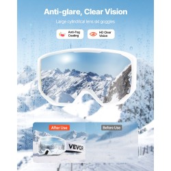 Laskettelulasit sylinterilinssillä pinkki linssi kolmikerroksisella pehmusteella huurteenestolla