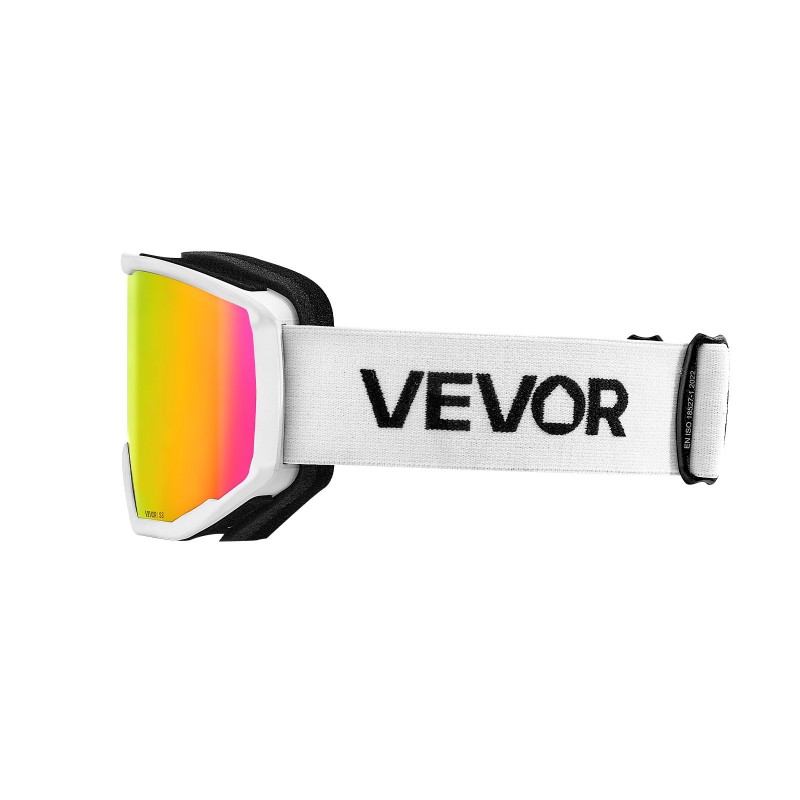 Laskettelulasit sylinterilinssillä pinkki linssi kolmikerroksisella pehmusteella huurteenestolla