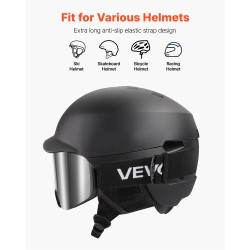 Kehyksettömät laskettelulasit sylinterimäisellä linssillä kolmikerroksisella vaahtomuovilla hopeapeilillä huurtumattomalla