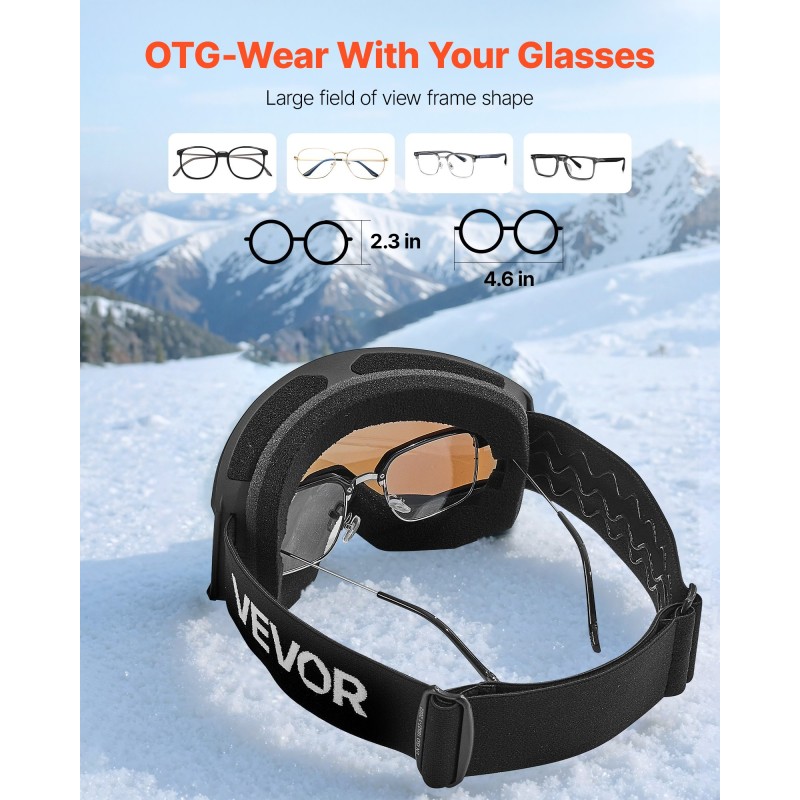 Laskettelulasit sylinterimäinen linssi huurtumaton kolmikerroksinen pehmuste aikuisille