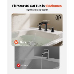 Ammehana ruostumatonta terästä roomalaistyylinen öljytty pronssiviimeistely 3-reikäinen kaksikahvainen