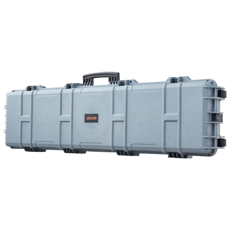 Kovakantinen PP-muovinen asekotelo 138 cm pitkä lukittava kivääreille pyörillä