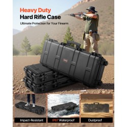 Kovakotelo pitkille aseille PP runko PU vaahto IP67 sisämitat 102x33 cm