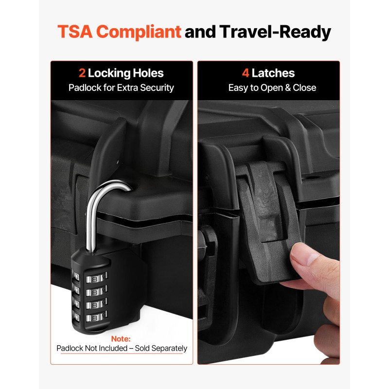 Kovakotelo pitkille aseille PP runko PU vaahto IP67 sisämitat 102x33 cm