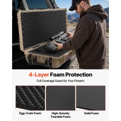 Kova PP-muovinen kiväärilaukku 139x43x19 cm veden ja pölynpitävä