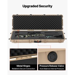 Kova PP-muovinen kiväärilaukku 139x43x19 cm veden ja pölynpitävä