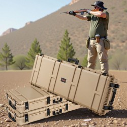 Kova PP-muovinen kiväärilaukku 139x43x19 cm veden ja pölynpitävä