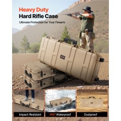 Kovakotelo PP-muovinen pitkille aseille IP67 vaahtomuovi pyörillä lukittava