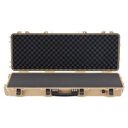 Kova kiväärilaukku PP-kuori IP67-vesi- ja pölytiivis esileikatut vaahtomuovit pyörillä ja kahvoilla