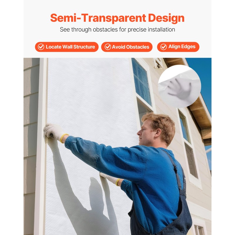 Höyrynsulkutalopeite polyeteenikalvo ja kudottu kangas 2,74 x 22,86 m 62,7 m²